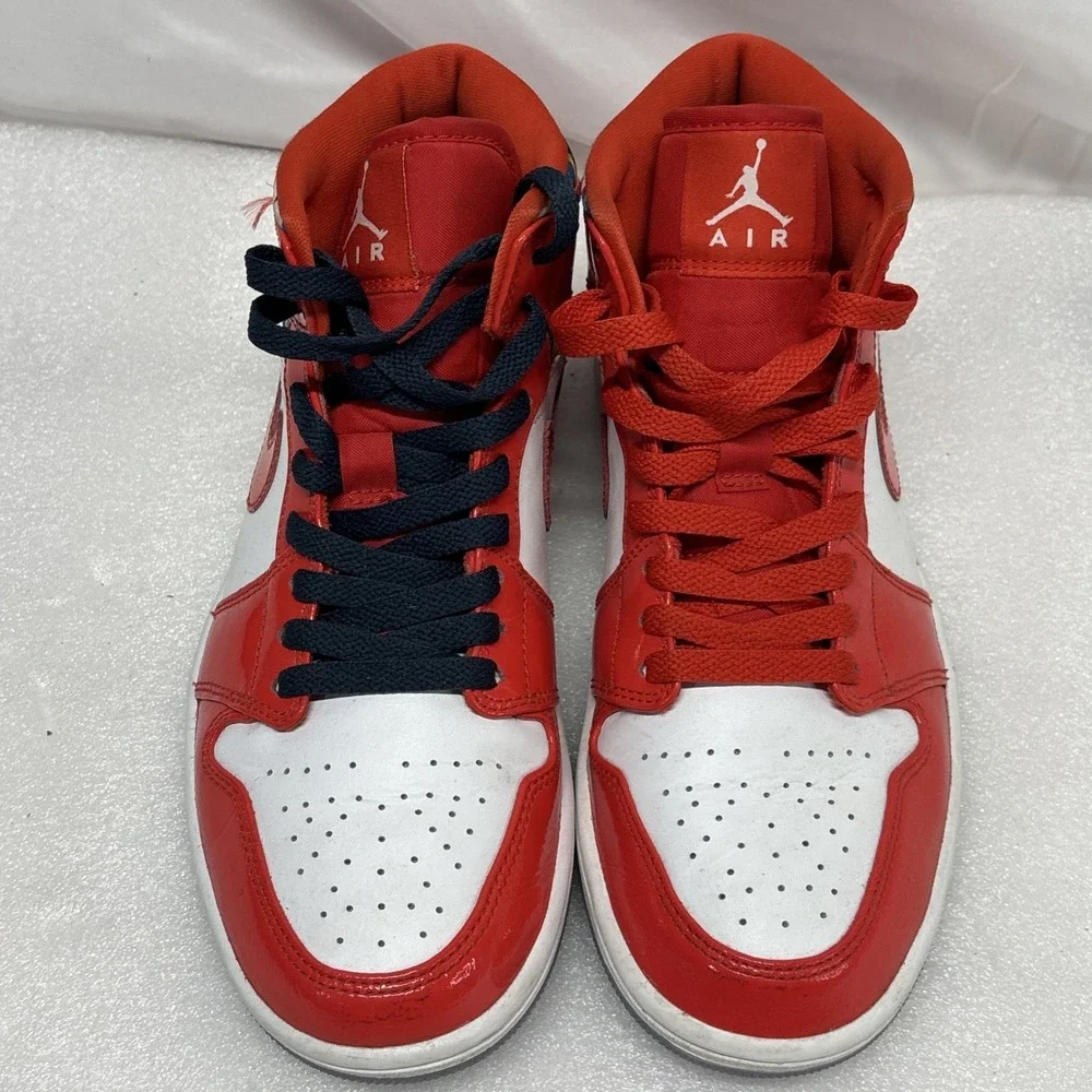 Nike Air Jordan 1 Mid SE Barcelona Sweater Chile Red White DC7294-600 Men's 7.5‎